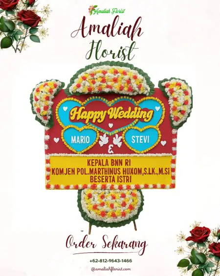 Papan Bunga Pernikahan Margaharja